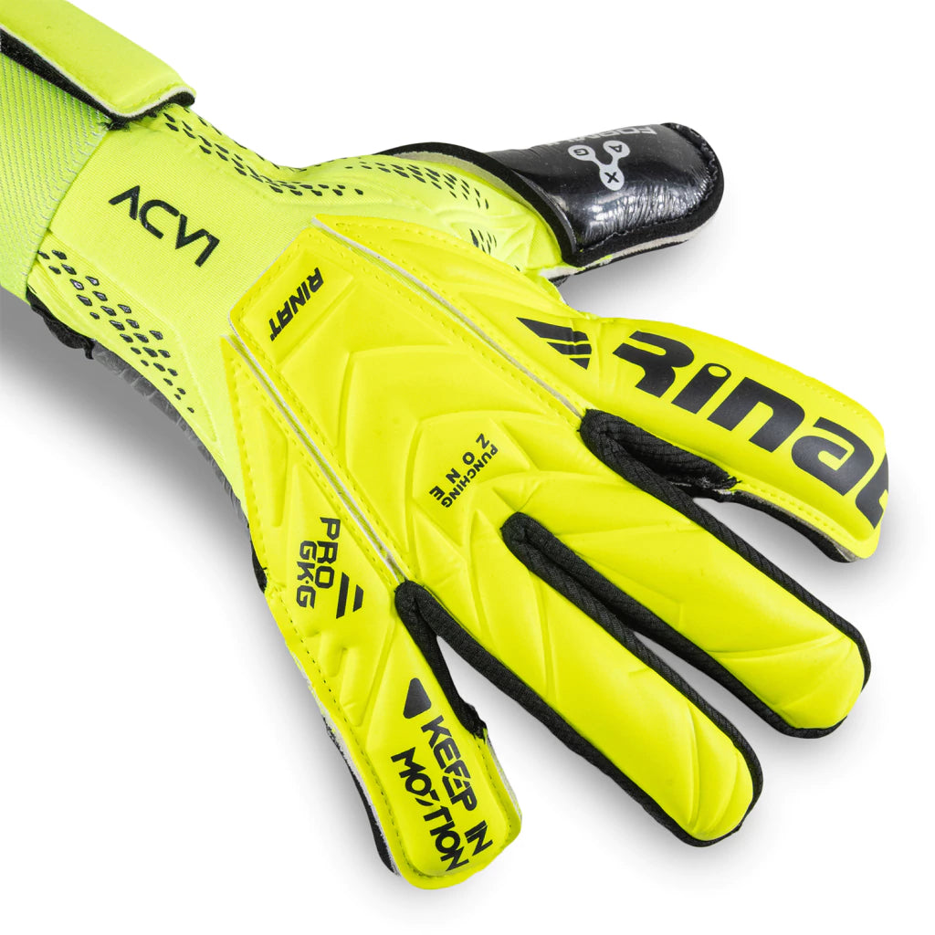 GUANTES DE PORTERO RINAT ACV1 PRO AMARILLO/NEGRO