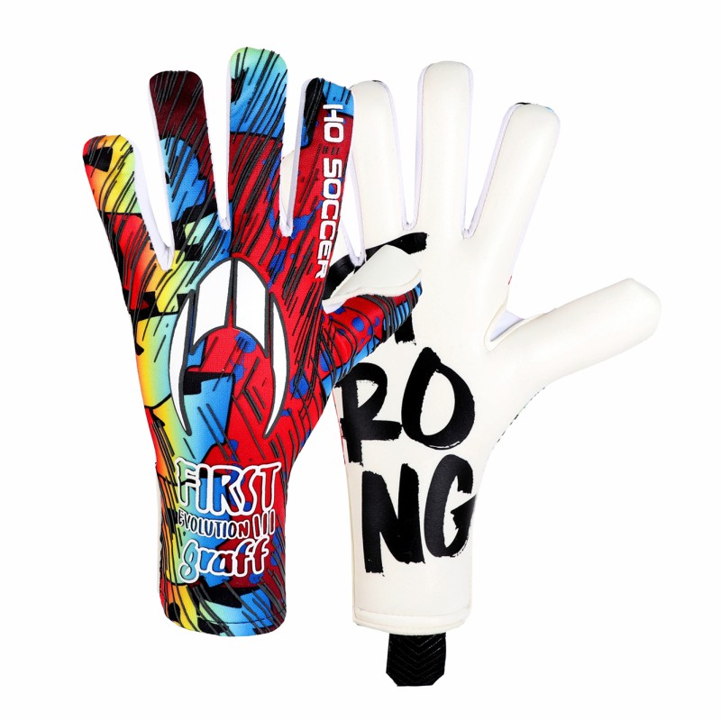 GUANTES DE PORTERO HO SOCCER FIRST EVOLUTION III NG GRAFFITI RED