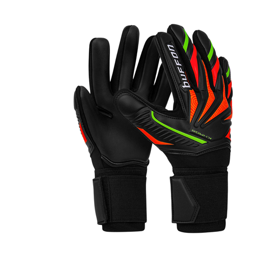 GUANTES DE PORTERO BUFFON PROTO KHAOS NEGRO/NARANJA/ROJO