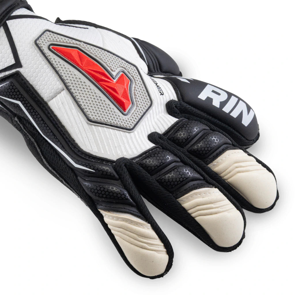 GUANTES DE PORTERO RINAT UNO PREMIERE PRO NEGRO/BLANCO/ROJO